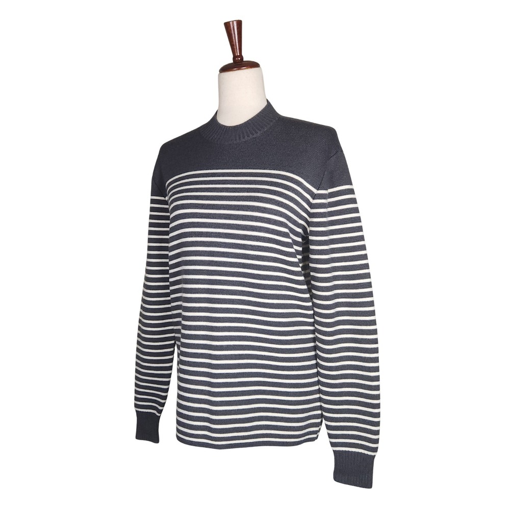 Everlane‎ Sweater Oversized XS (Fits S/M) Wool Blend Striped Crewneck Preppy